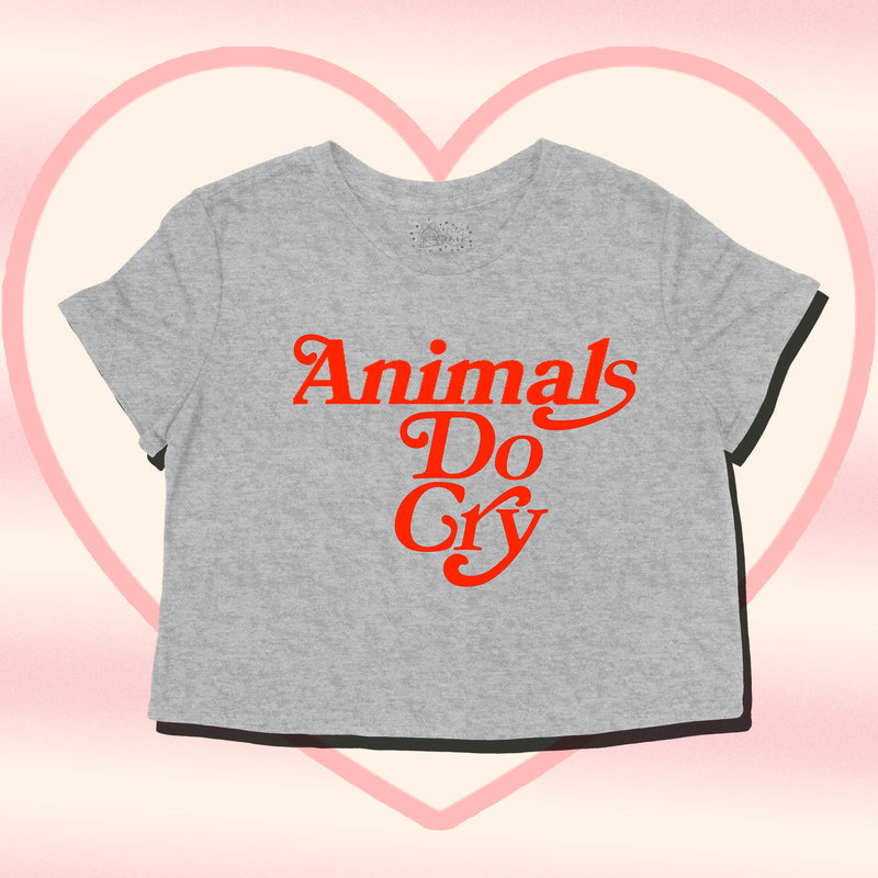 Load image into Gallery viewer, Unisex | Animals Do Cry (GDC Font) | Cut Crop Top
