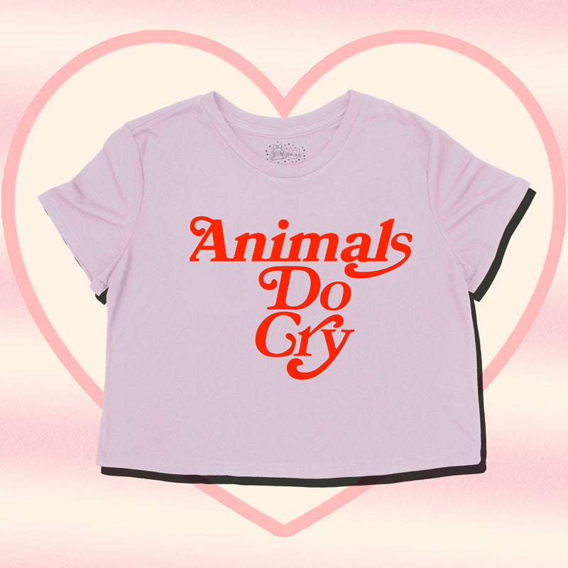 Load image into Gallery viewer, Unisex | Animals Do Cry (GDC Font) | Cut Crop Top
