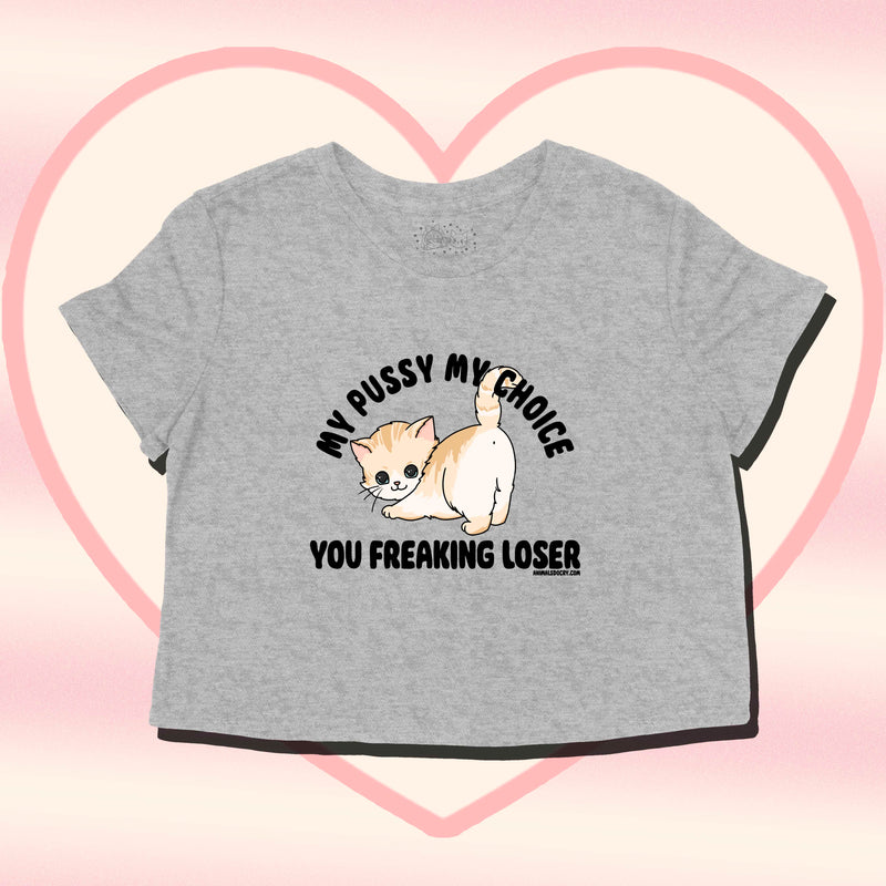 Load image into Gallery viewer, Unisex | My Choice | Cut Crop Top
