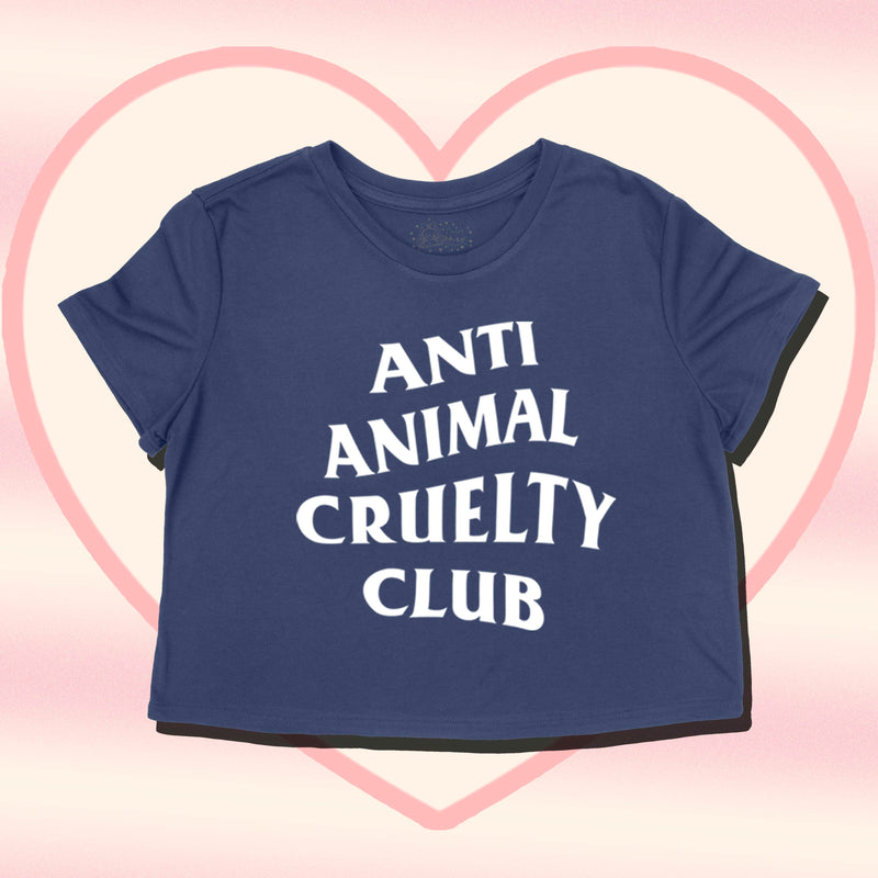 Load image into Gallery viewer, Unisex | Anti Animal Cruelty Club | Cut Crop Top
