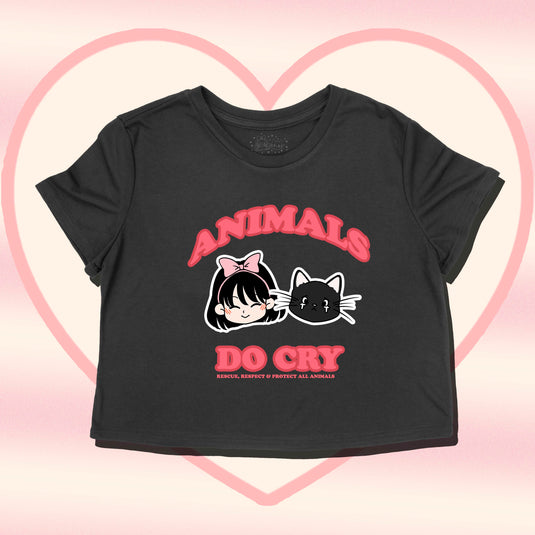 Unisex | Animals Do Cry Logo | Cut Crop Top